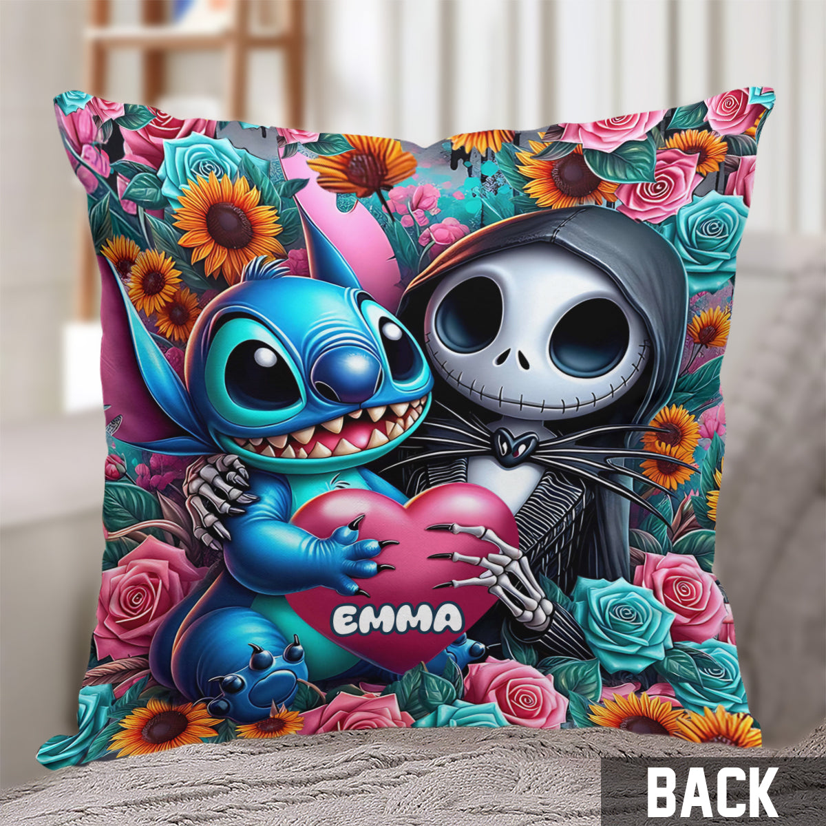 Personalized Nightmare Throw Pillow Custom Name Gift Throw Pillow GradoCreations