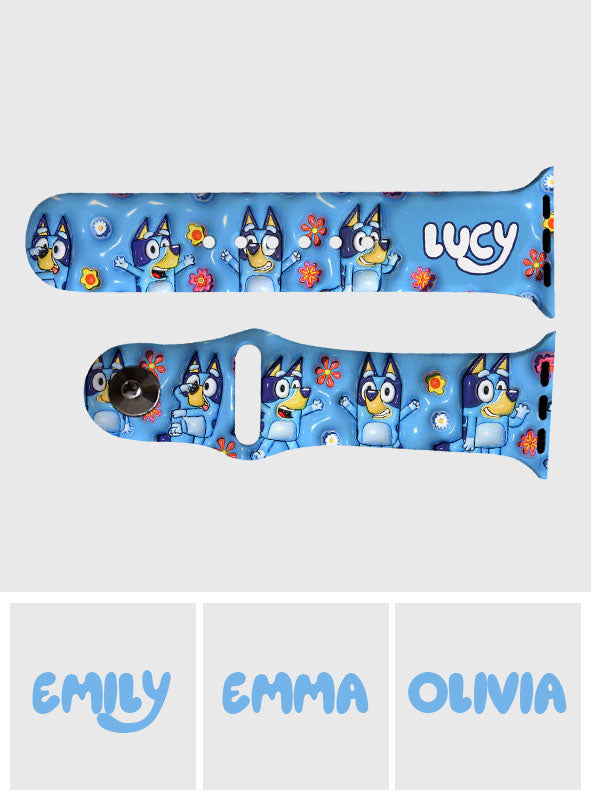 Personalized Silicone Apple Watch Band with Cute Design for Kids Apple Watch Band GradoCreations