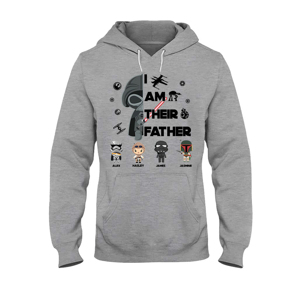Personalized Star Wars T-Shirt & Hoodie Gift for Dad | Custom Names T-shirt & Hoodie GradoCreations