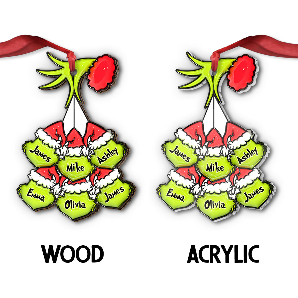 Personalized Mama Grinch Christmas Ornament Custom Name Gift Ornament GradoCreations