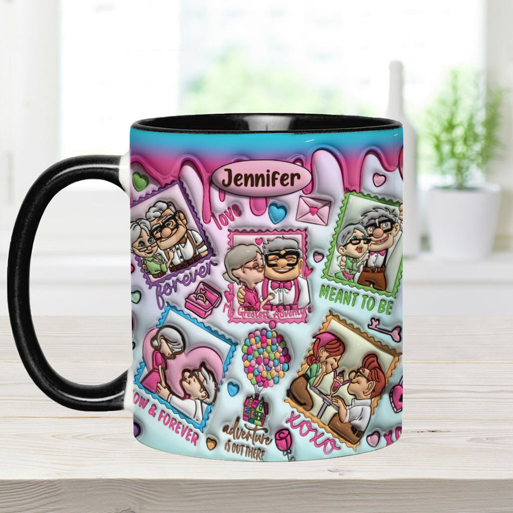 Personalized Two-Tone Accent Mug Custom Name Gift for Couples Accent Mug GradoCreations