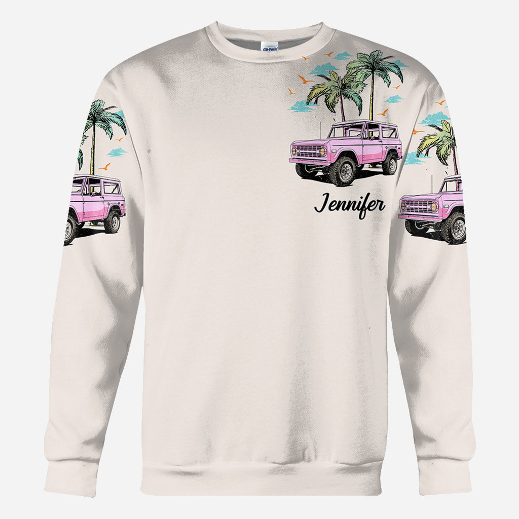 Personalized Sunset Chaser All Over Shirt with Custom Name for Beach Lovers All Over Shirt GradoCreations