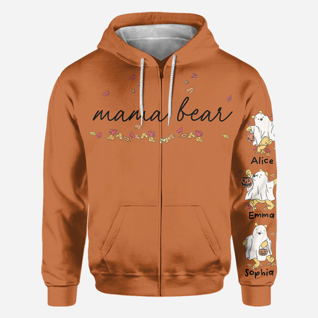 Personalized Mama Bear All Over Shirt for Mom with Custom Names All Over Shirt GradoCreations