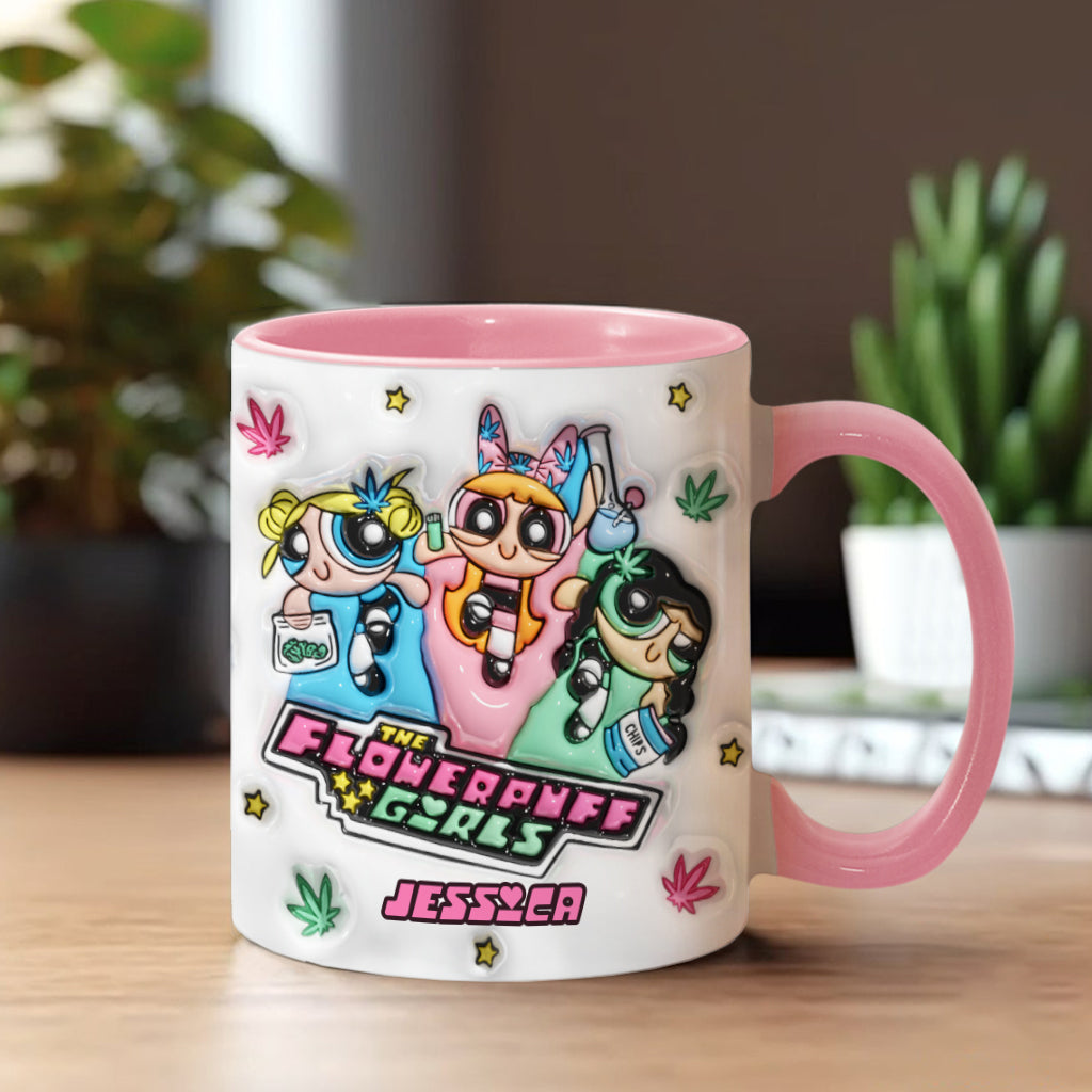 Personalized Weed Accent Mug Custom Name Gift for Her Accent Mug GradoCreations