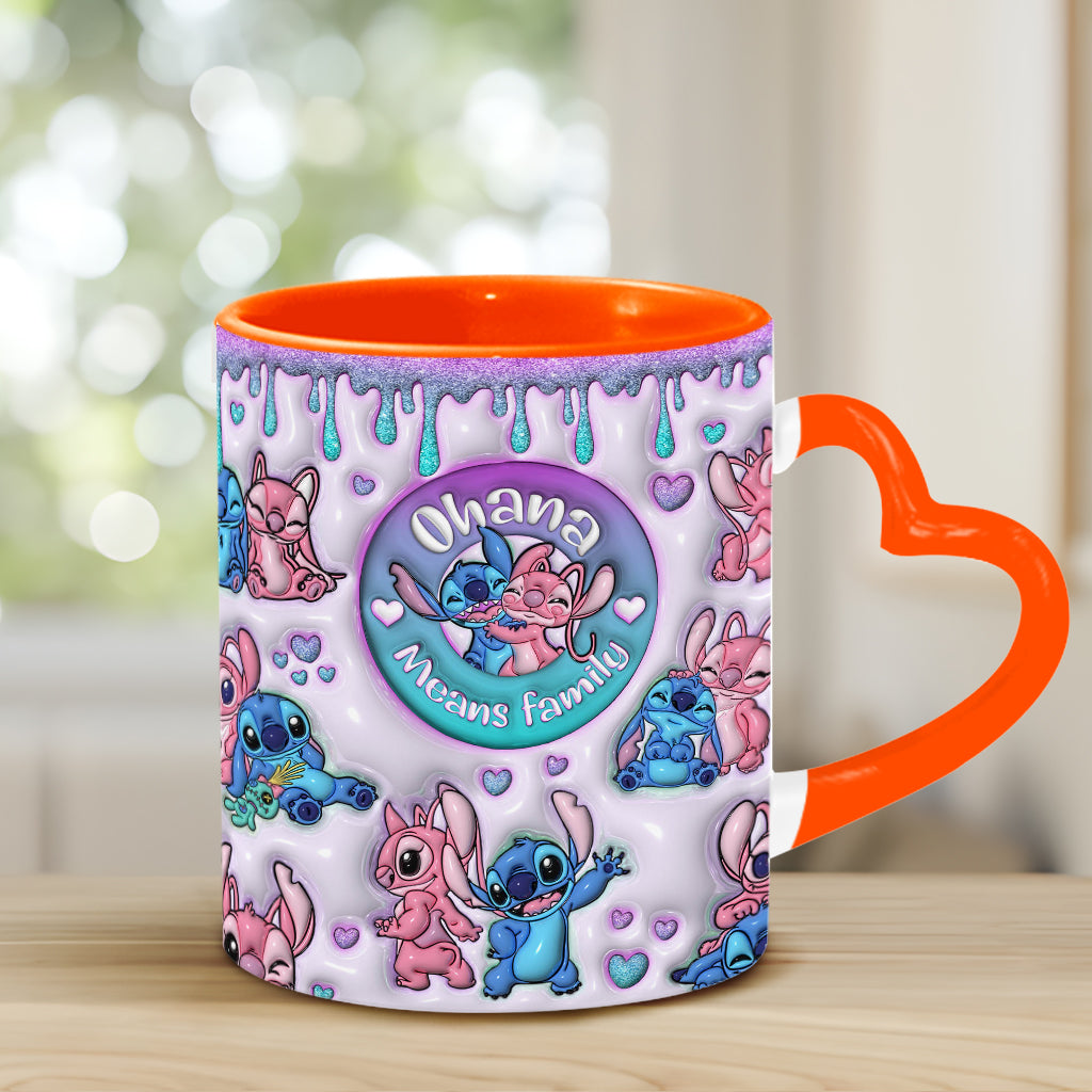 Personalized Heart Handle Mug Ohana Means Family Gift Heart Handle Mug GradoCreations