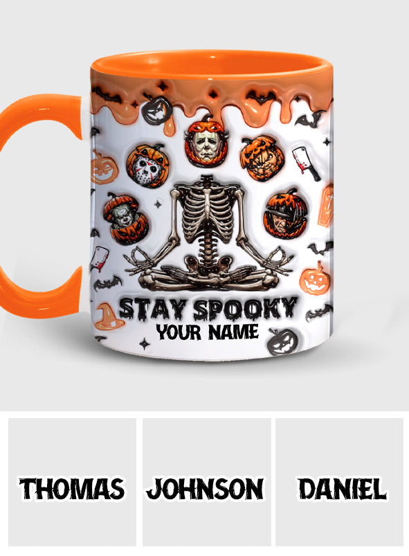 Personalized Stay Spooky Accent Mug Custom Name Gift Accent Mug GradoCreations