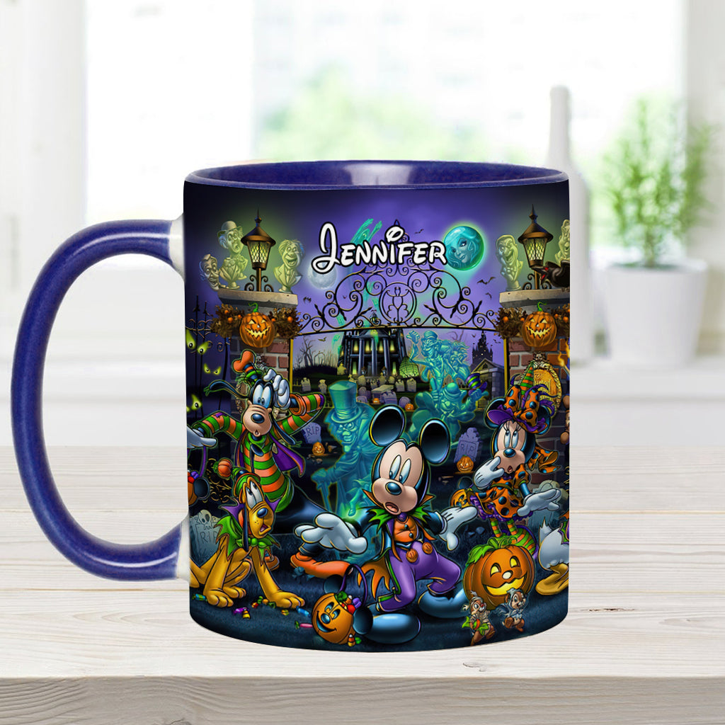 Personalized Halloween Accent Mug Custom Name Gift Idea Accent Mug GradoCreations
