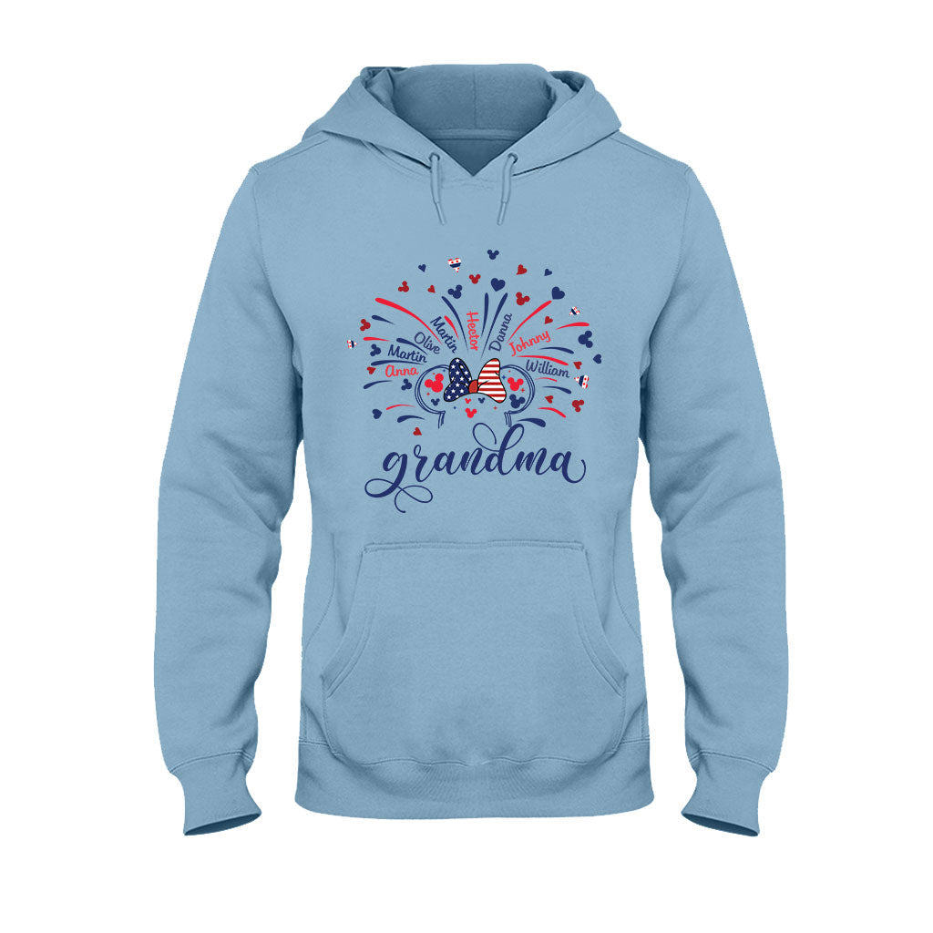 Personalized Firework Mouse T-shirt & Hoodie for Family | 4th of July Gift T-shirt & Hoodie GradoCreations