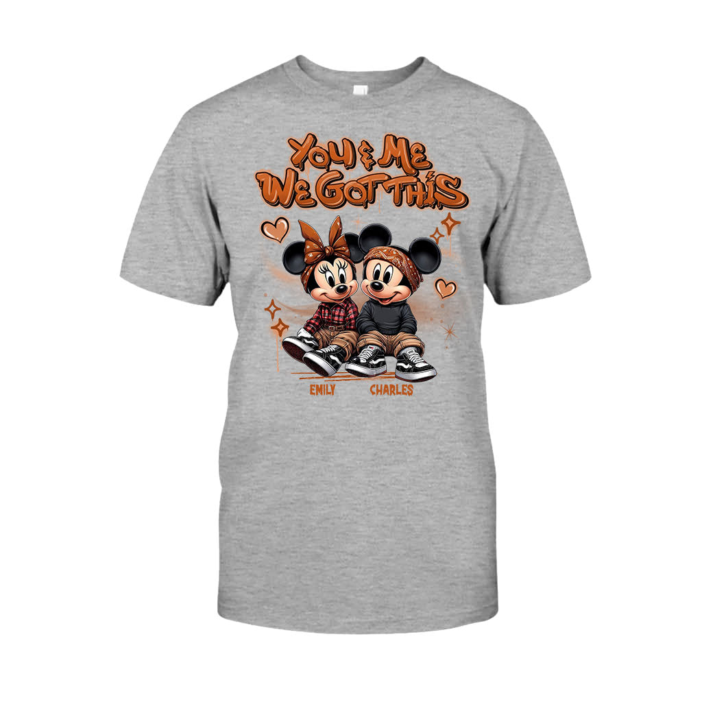 Personalized Couples Mouse T-shirt & Hoodie with Custom Names for Engagement or Anniversary T-shirt & Hoodie GradoCreations
