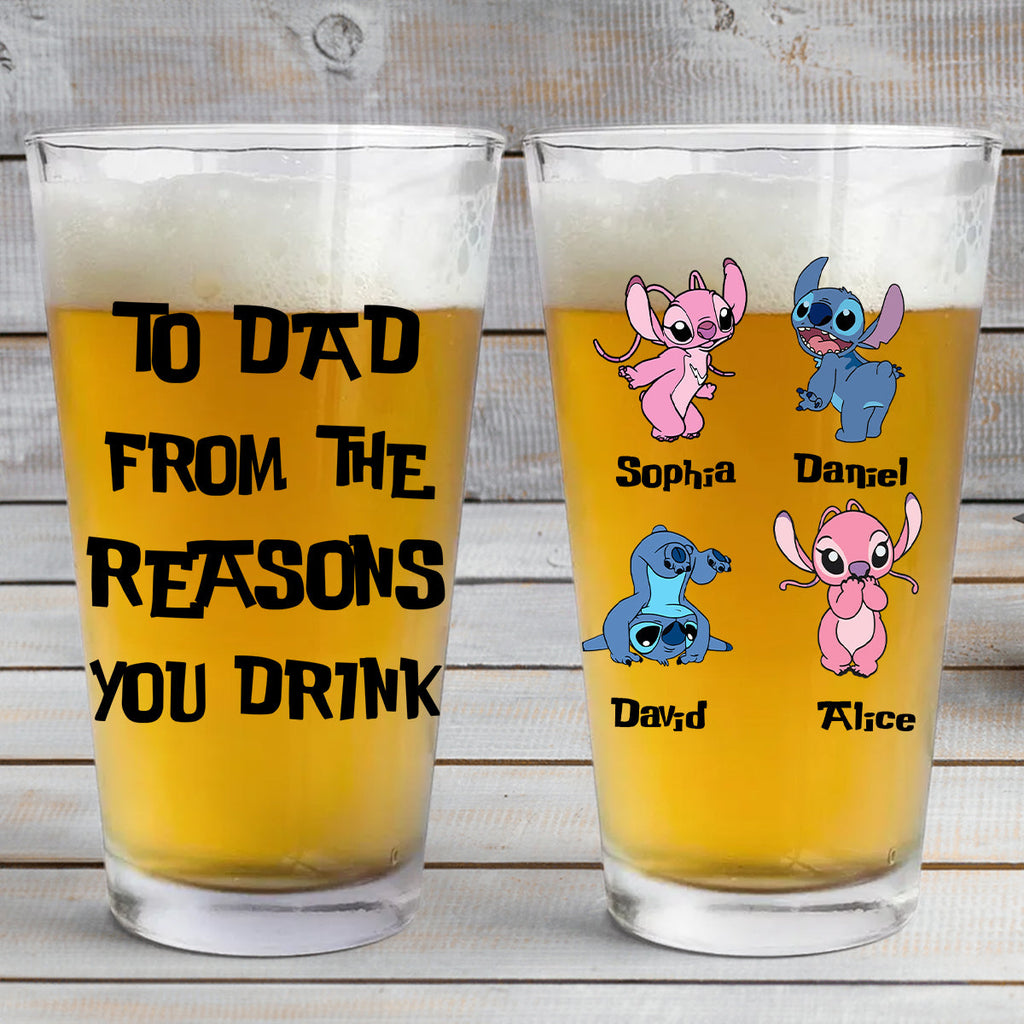 Personalized Beer Glass for Dad Custom Name Gift Idea Beer Glass GradoCreations