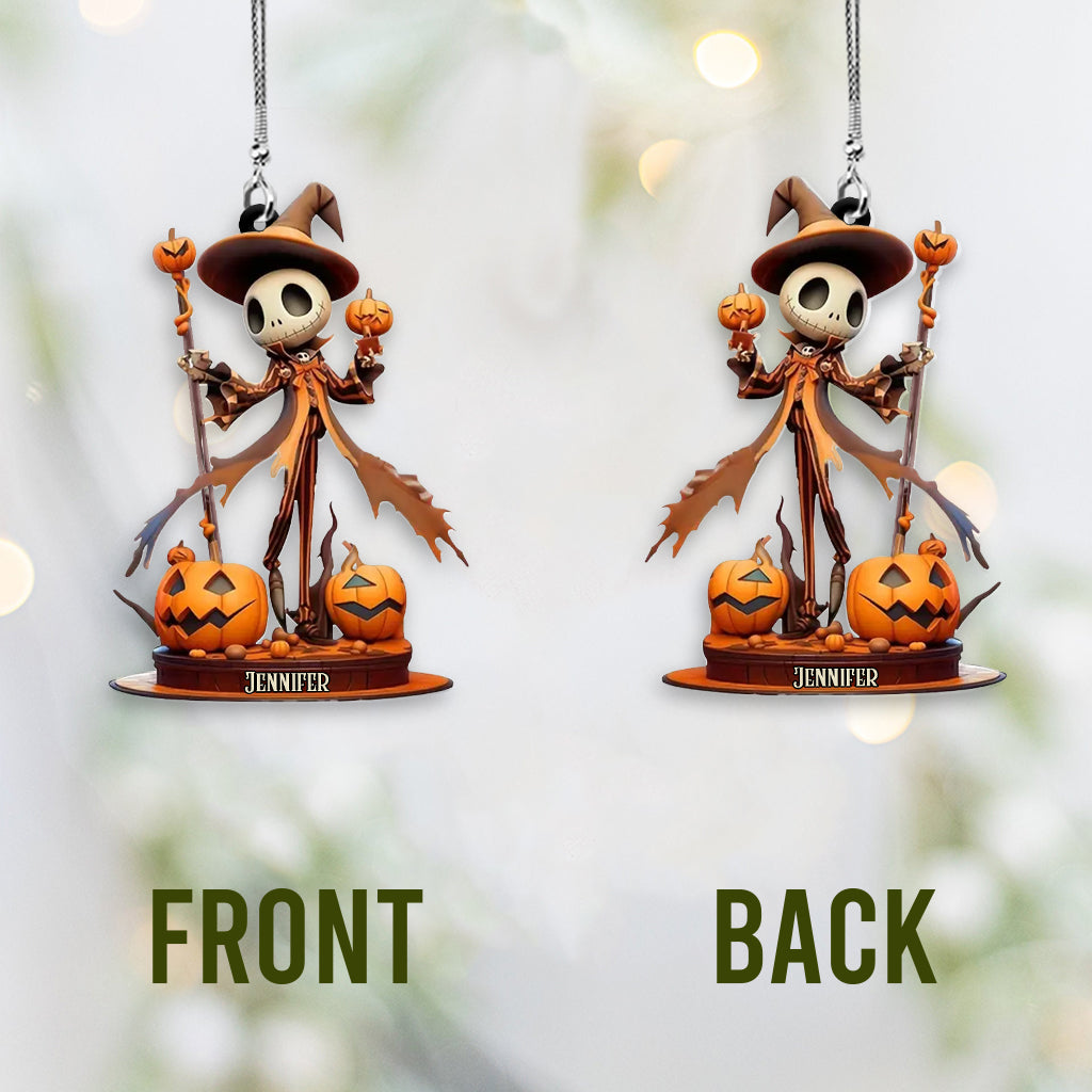 Personalized Halloween Car Ornament Custom Name Acrylic Gift Car Ornament GradoCreations