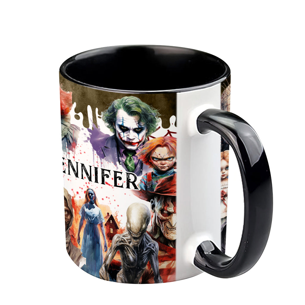 Personalized Horror-Themed Accent Mug Custom Name Gift Accent Mug GradoCreations