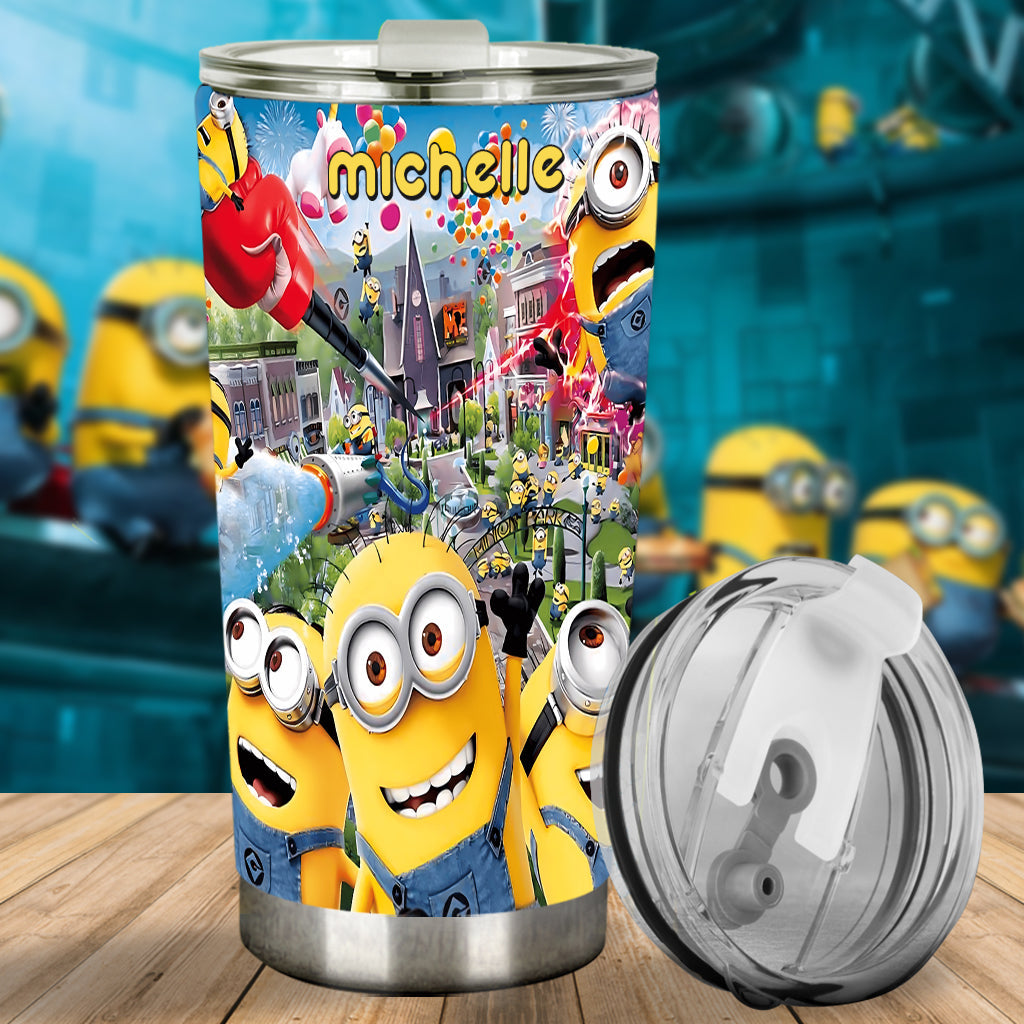 Personalized Fun Tumbler with Minions Custom Design Gift for Kids Tumbler GradoCreations