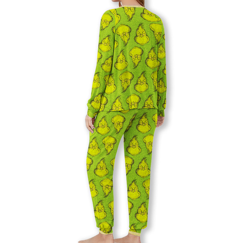 Personalized Grinch Pajama Set for Kids | Christmas Gift Pajamas Set GradoCreations