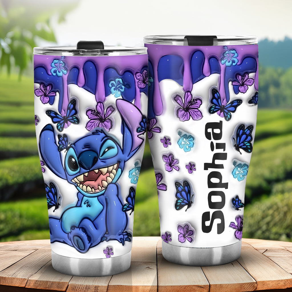 Personalized Purple Ohana Tumbler Custom Name Gift for Her Tumbler GradoCreations