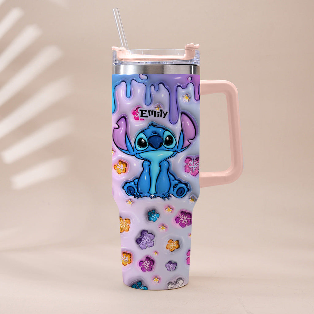 Personalized Ohana Tumbler with Handle Custom Name Gift Idea Tumbler With Handle GradoCreations