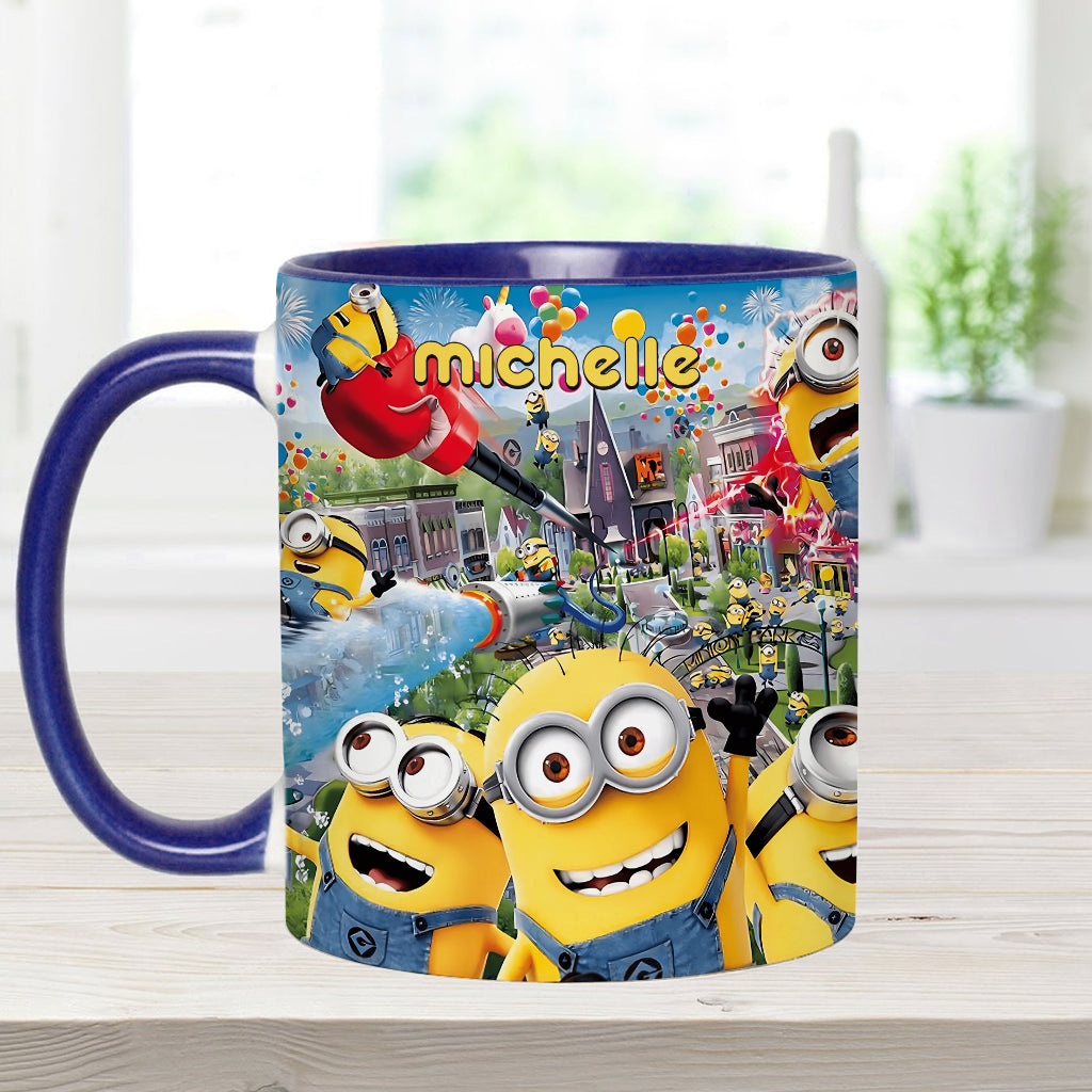 Personalized Minions Accent Mug Custom Name Gift for Kids Accent Mug GradoCreations
