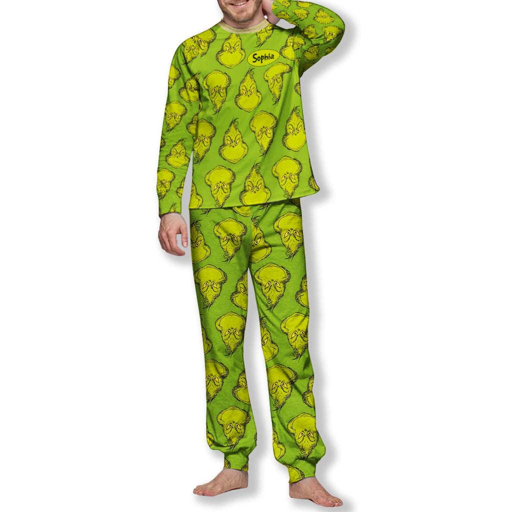 Personalized Grinch Pajama Set for Kids | Christmas Gift Pajamas Set GradoCreations
