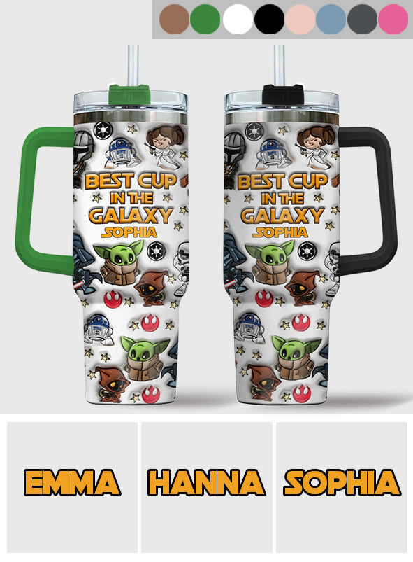 Personalized Galaxy Tumbler with Handle Gift for Kids - Custom Name Tumbler With Handle GradoCreations