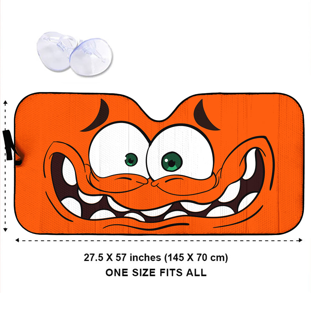 Personalized Funny Car Sunshade with Emotions for Vehicle Protection Car Sunshade GradoCreations