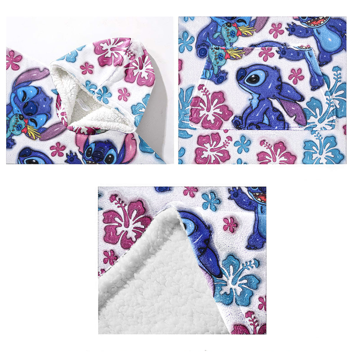 Personalized Ohana Blanket Hoodie Ultra-Soft Custom Gift for Kids Blanket Hoodie GradoCreations