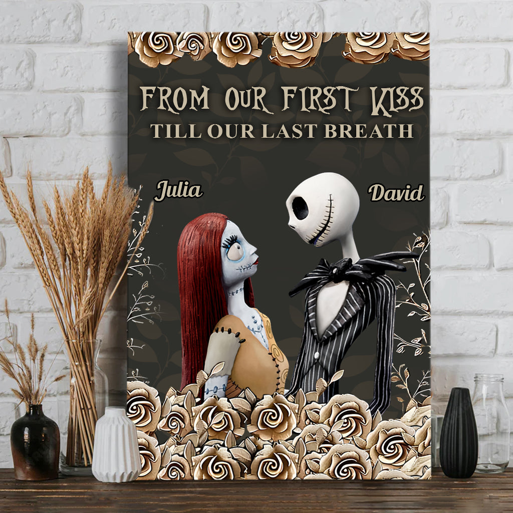 Personalized Nightmare Canvas Art for Couples Custom Name Gift Canvas And Poster GradoCreations