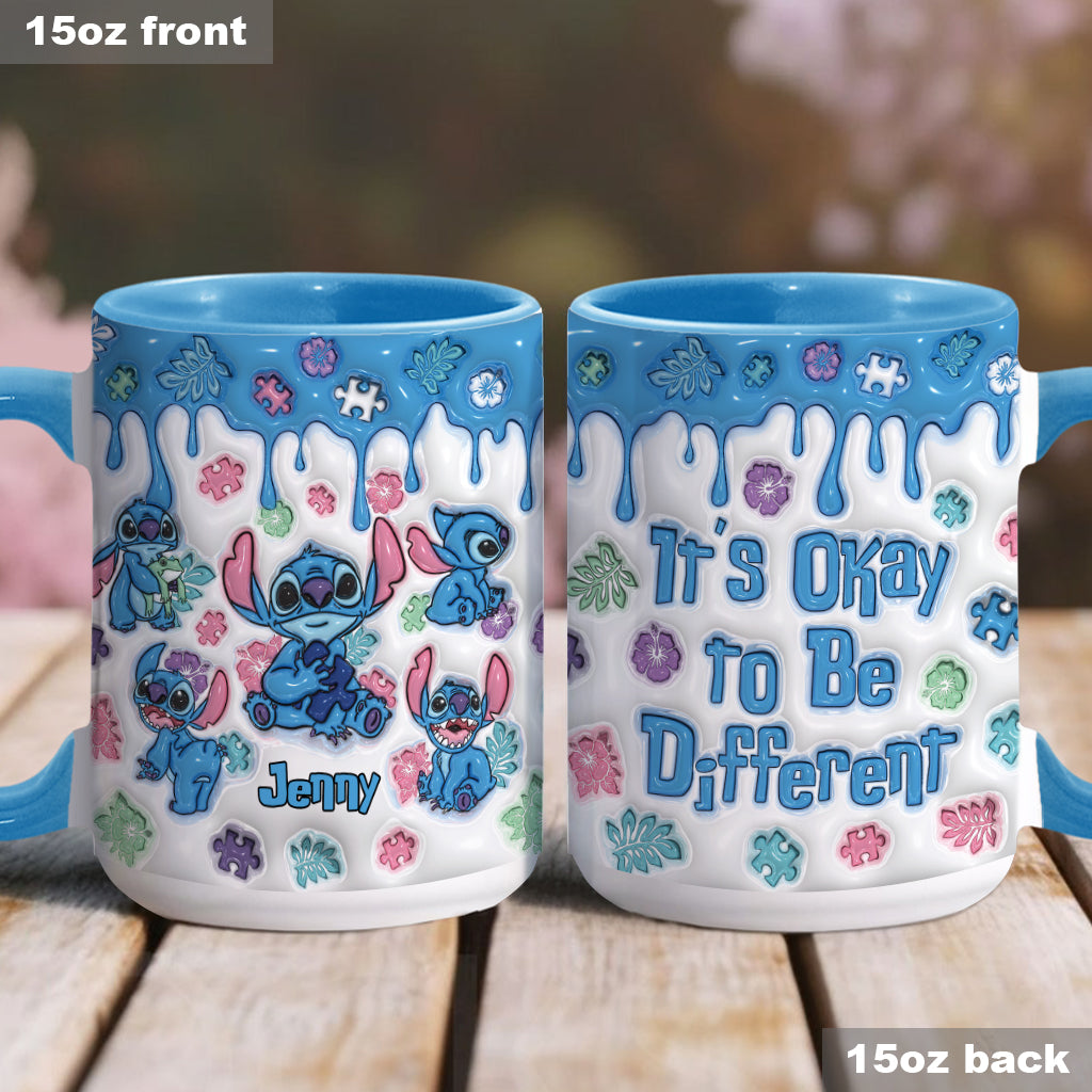 Personalized Autism Awareness Accent Mug Custom Name Gift Accent Mug GradoCreations