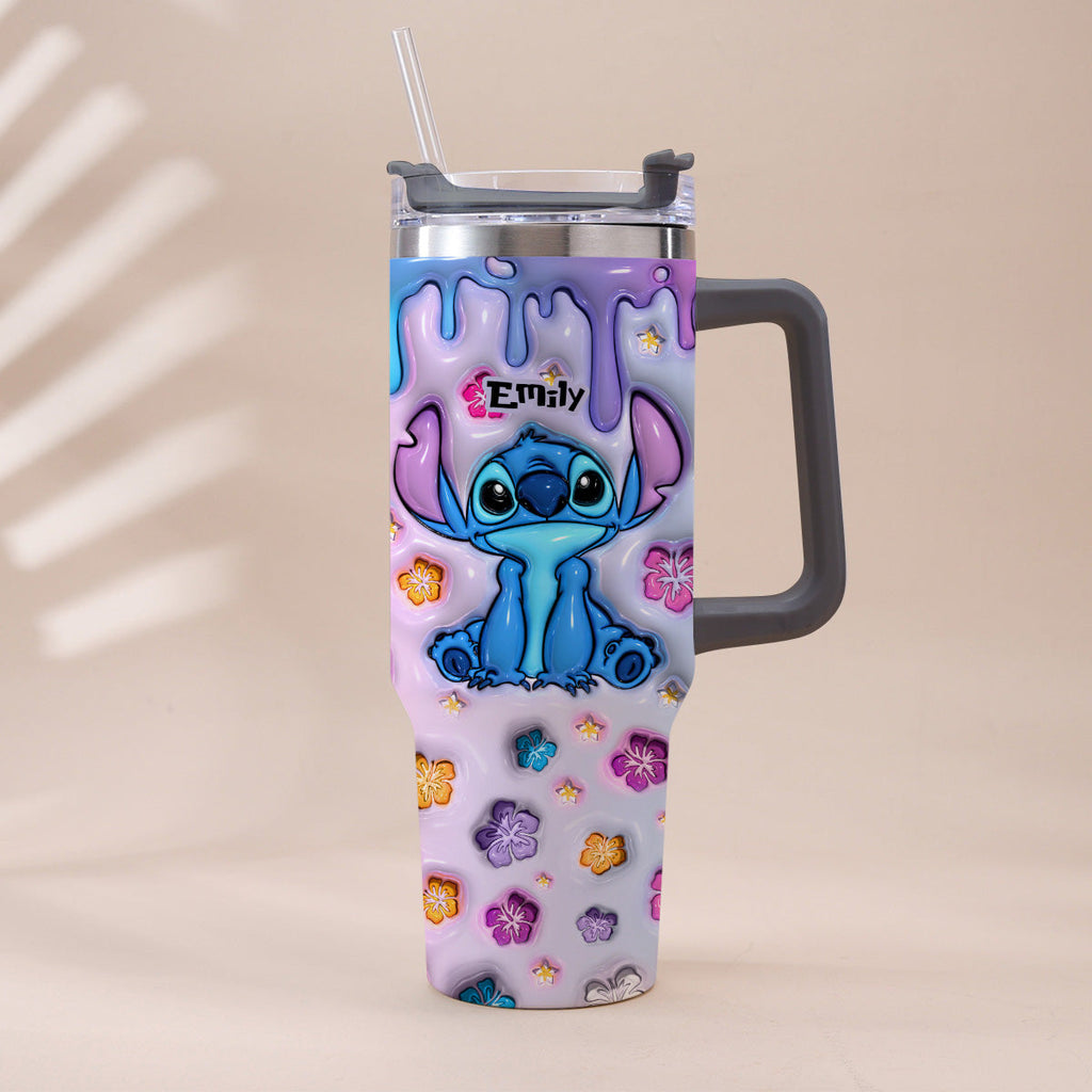 Personalized Ohana Tumbler with Handle Custom Name Gift Idea Tumbler With Handle GradoCreations