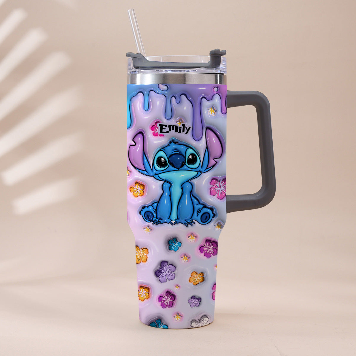Personalized Ohana Tumbler with Handle Custom Name Gift Idea Tumbler With Handle GradoCreations