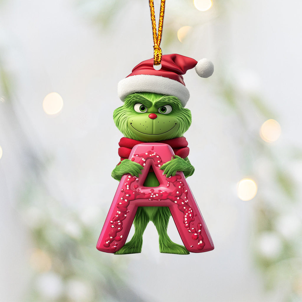 Personalized Grinch Christmas Ornament Custom Name Gift Ornament GradoCreations