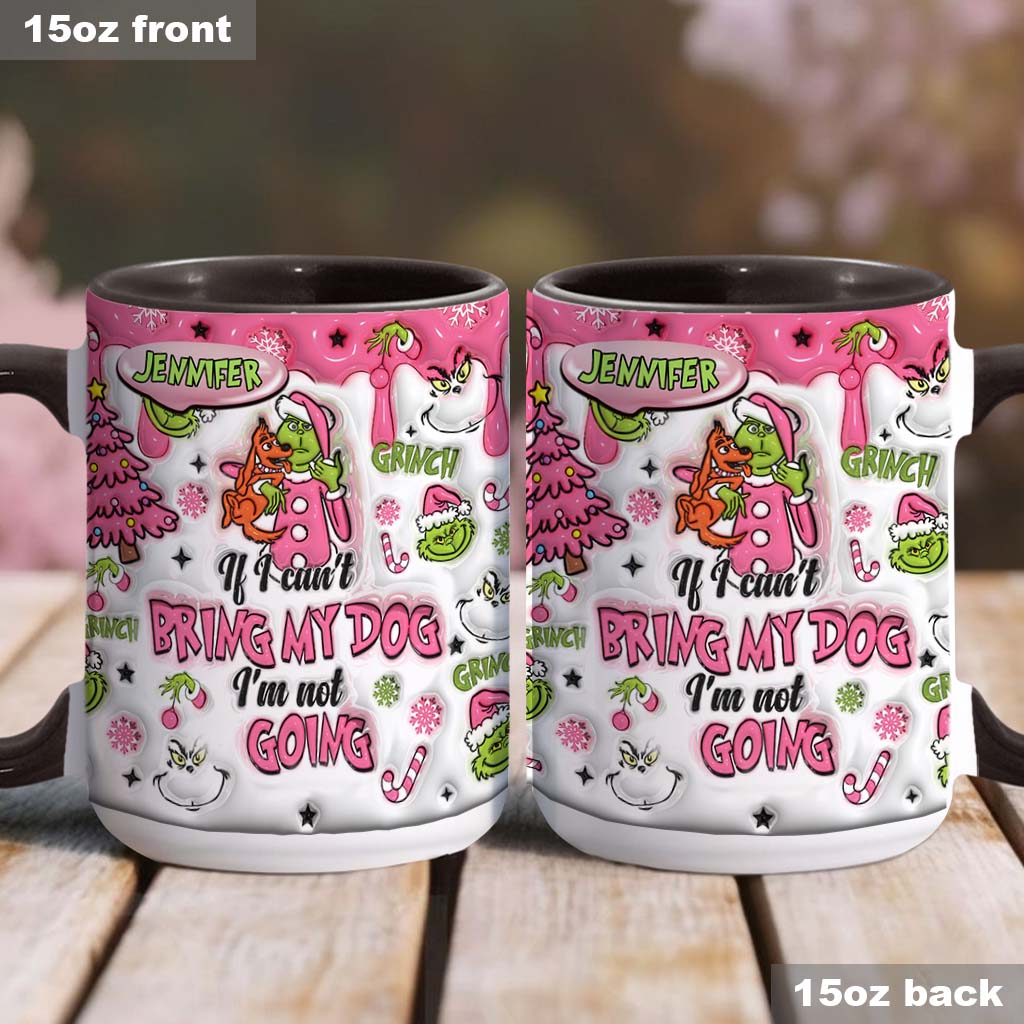 Personalized Grinch Accent Mug Custom Name Gift for Dog Lovers Accent Mug GradoCreations