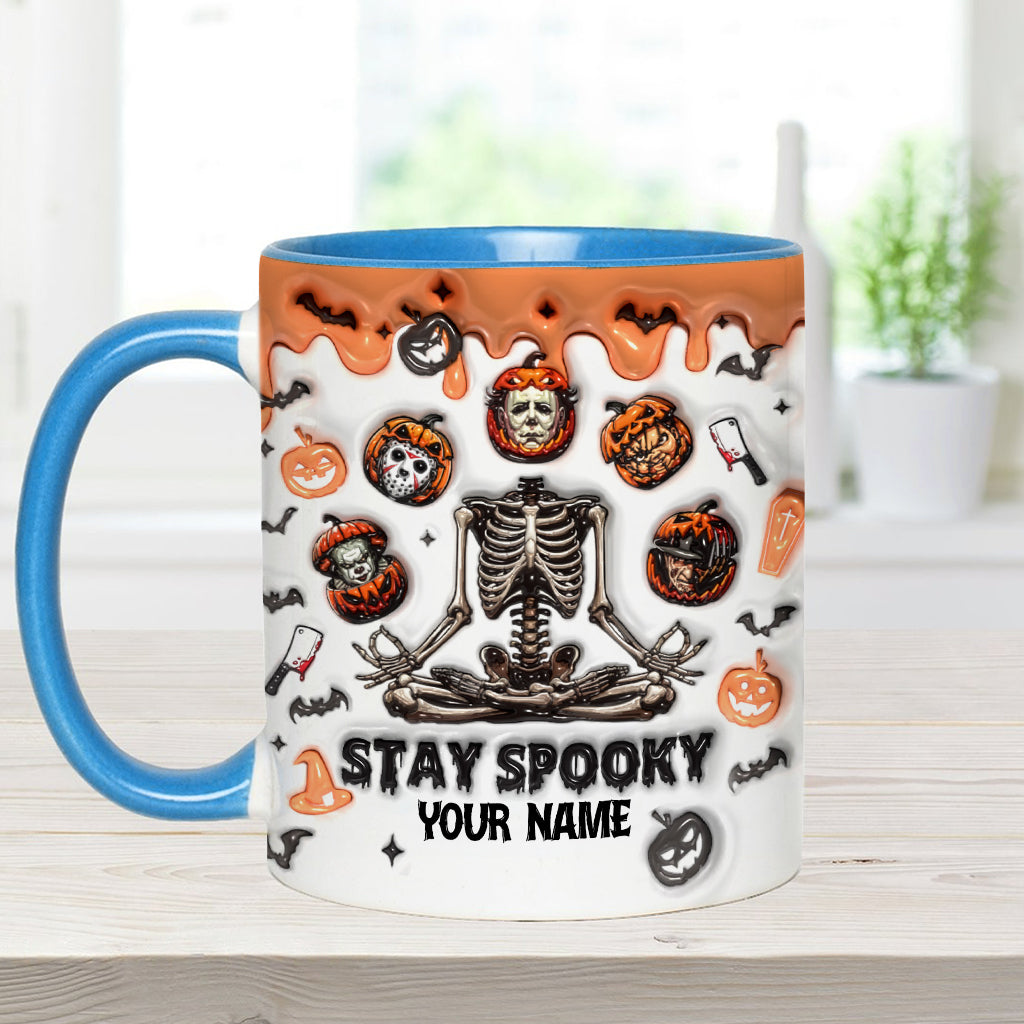 Personalized Stay Spooky Accent Mug Custom Name Gift Accent Mug GradoCreations