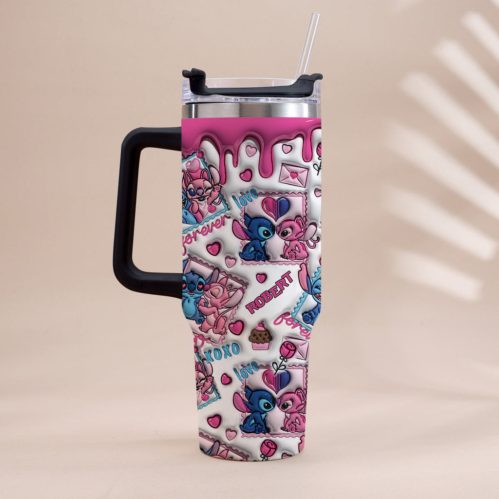 Personalized Ohana Tumbler With Handle Custom Gift for Couples Tumbler With Handle GradoCreations