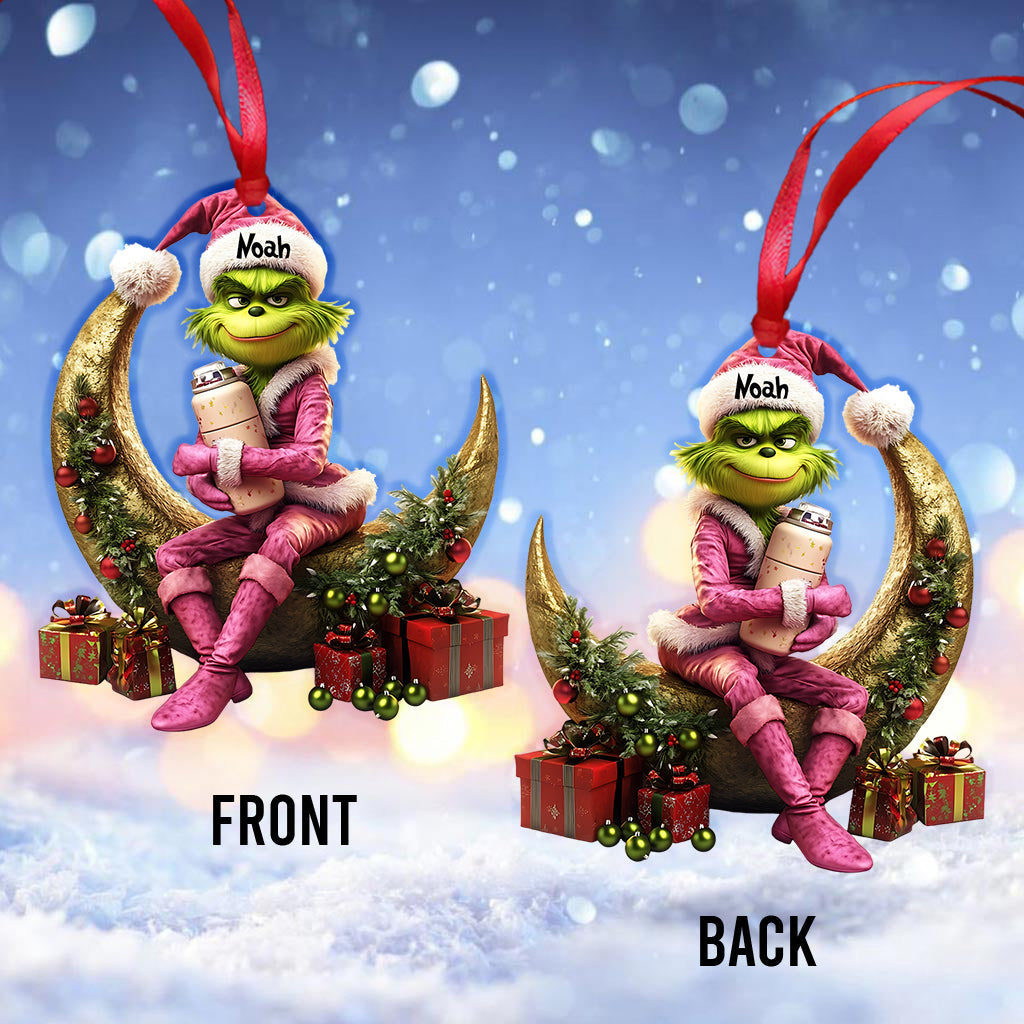 Personalized Naughty Green Lady Christmas Ornament Custom Name Gift Ornament GradoCreations