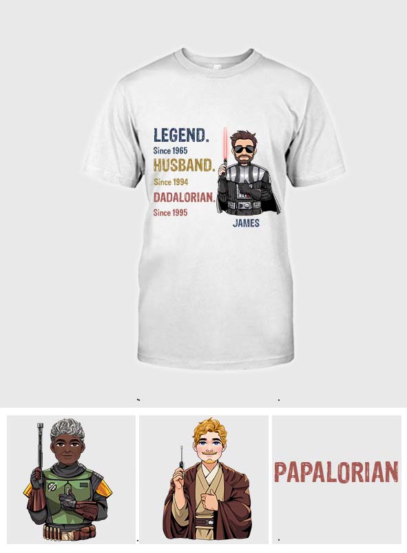 Personalized Star Wars T-shirt Hoodie Gift for Dad Legend Husband T-shirt & Hoodie GradoCreations