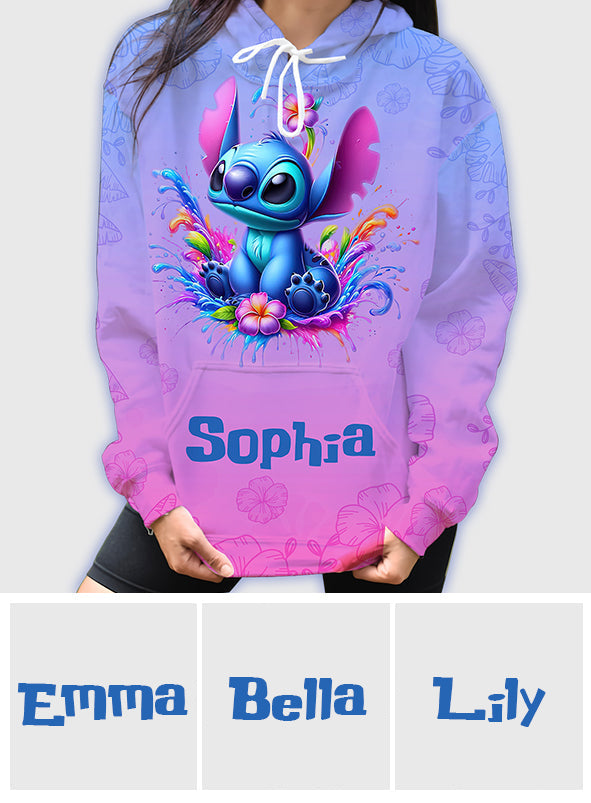 Personalized Blue Ohana All Over Shirt Custom Name Gift All Over Shirt GradoCreations