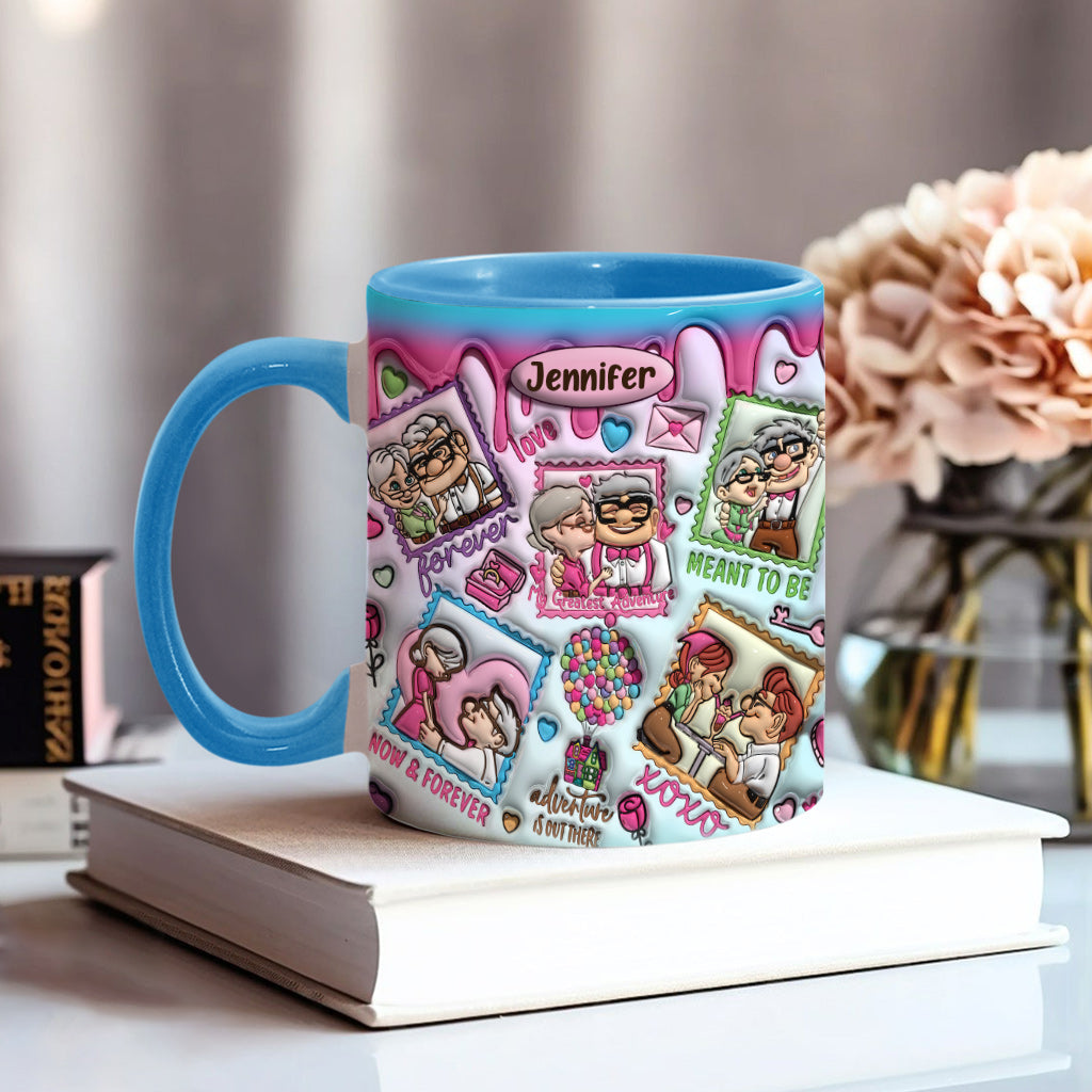 Personalized Two-Tone Accent Mug Custom Name Gift for Couples Accent Mug GradoCreations