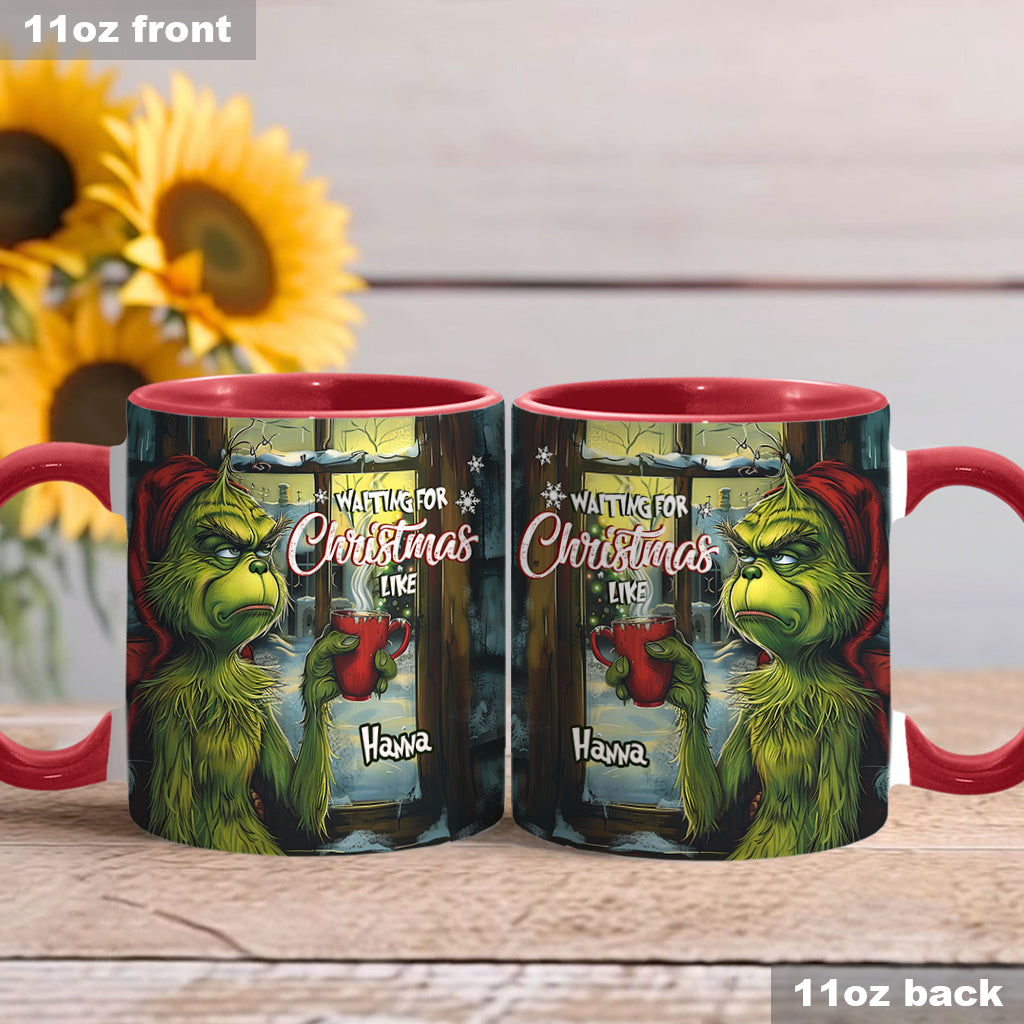Personalized Grinch Accent Mug Custom Name Christmas Gift Accent Mug GradoCreations