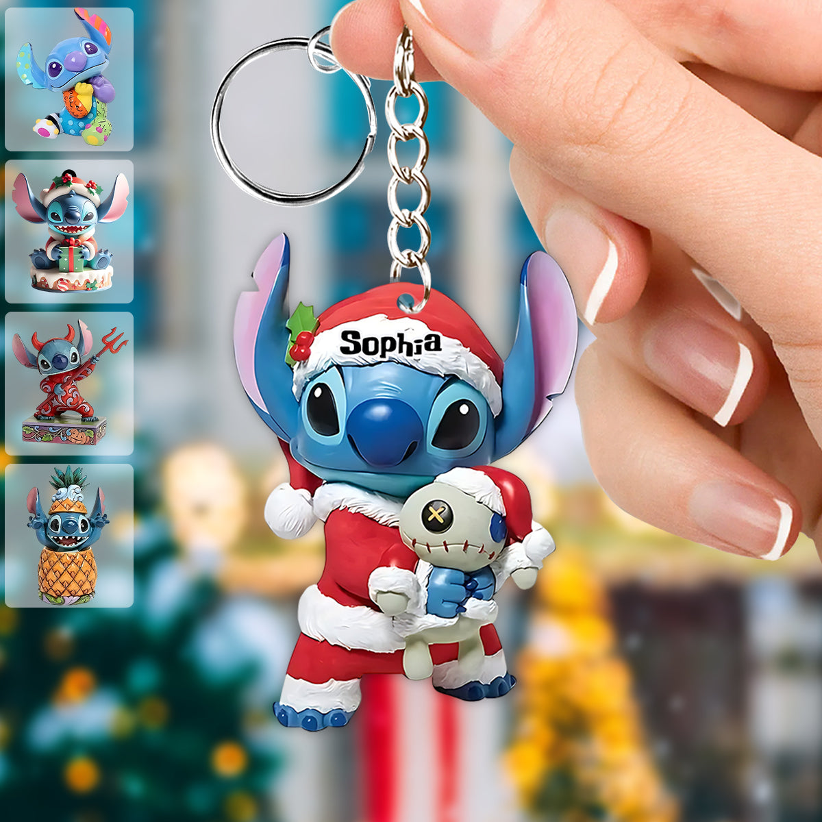 Personalized Ohana Keychain Custom Name Christmas Gift Keychain GradoCreations