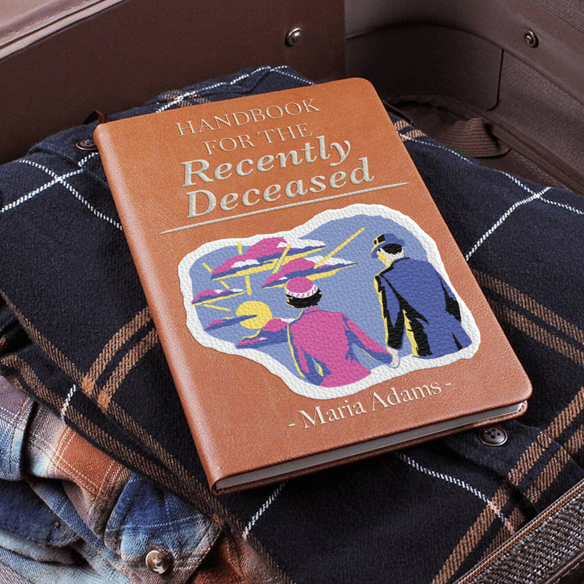 Personalized Leather Journal Handbook for the Recently Deceased Gift Idea Leather Journal GradoCreations