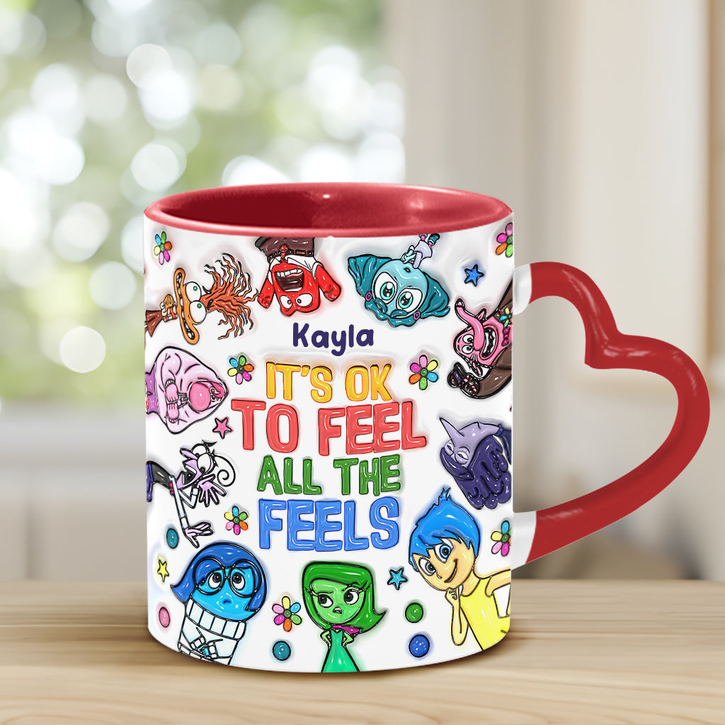 Personalized Heart Handle Mug Custom Name Gift for Mom Heart Handle Mug GradoCreations