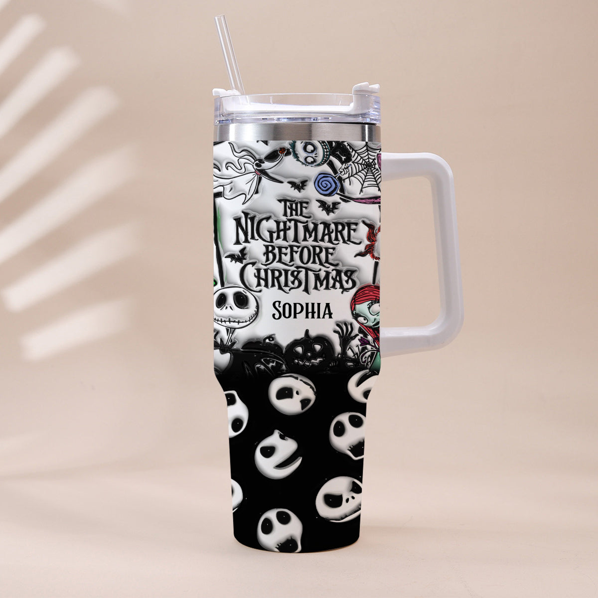 Personalized Nightmare Tumbler with Handle for Kids & Adults Tumbler With Handle GradoCreations