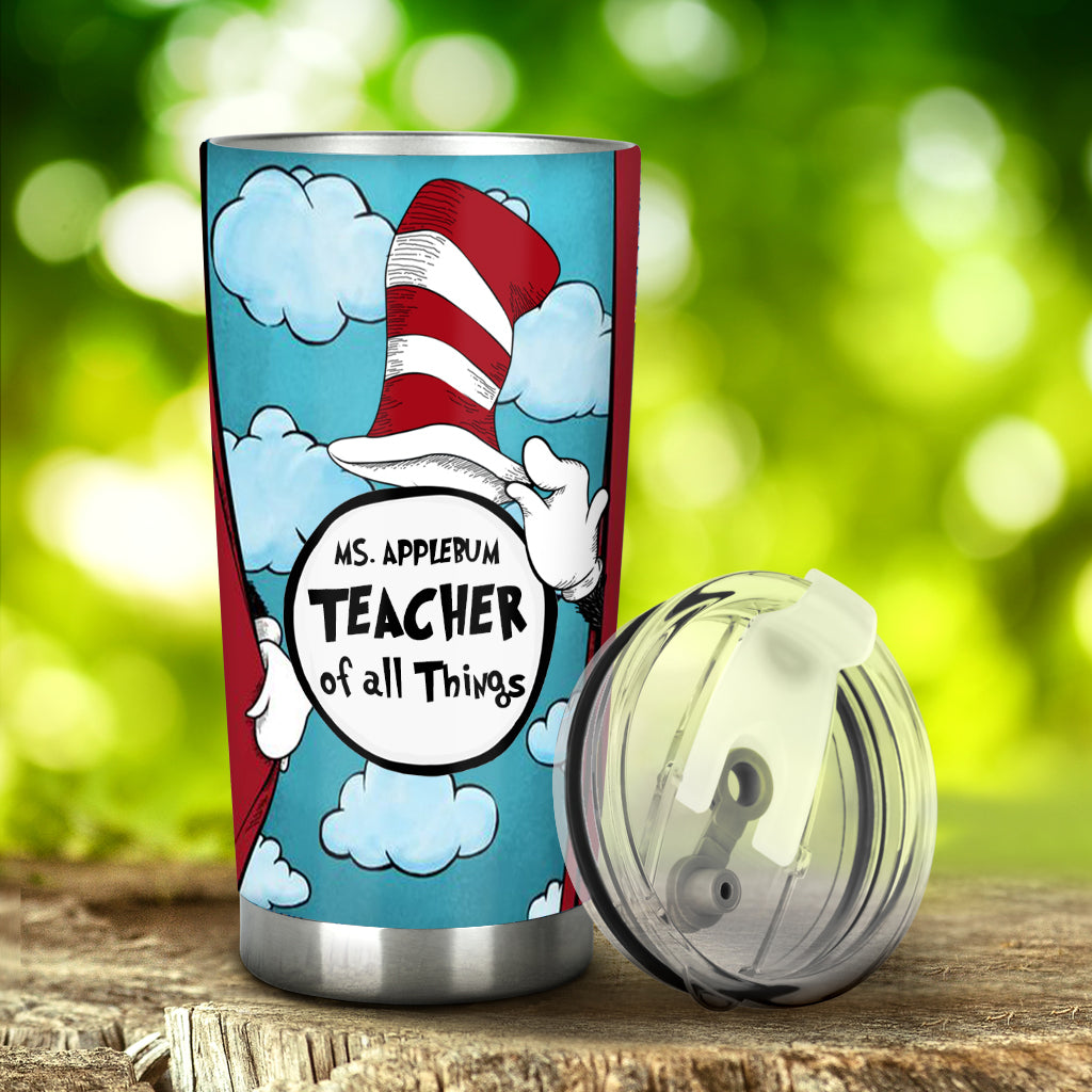 Personalized Teacher Tumbler Custom Name Gift for Teacher Tumbler GradoCreations