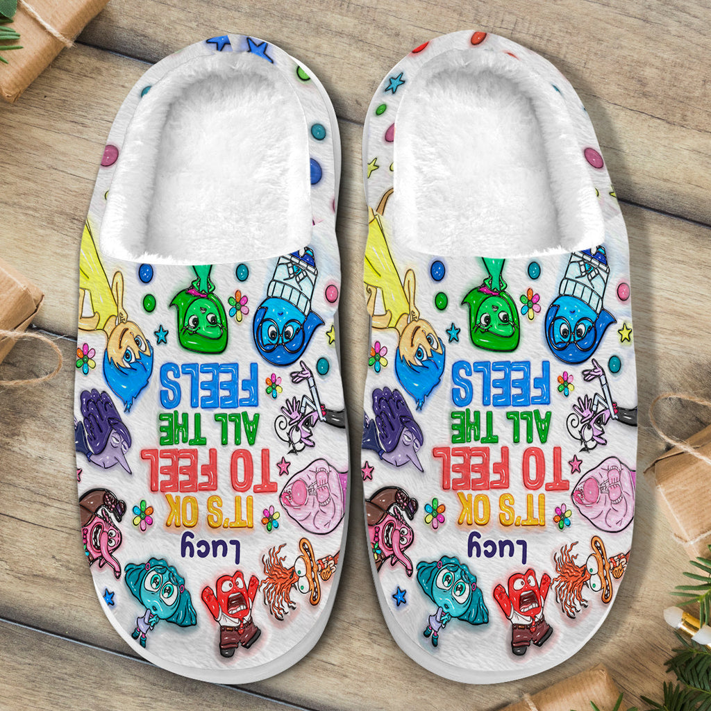 Personalized Cozy Slippers Custom Name Gift for Birthday Slippers GradoCreations