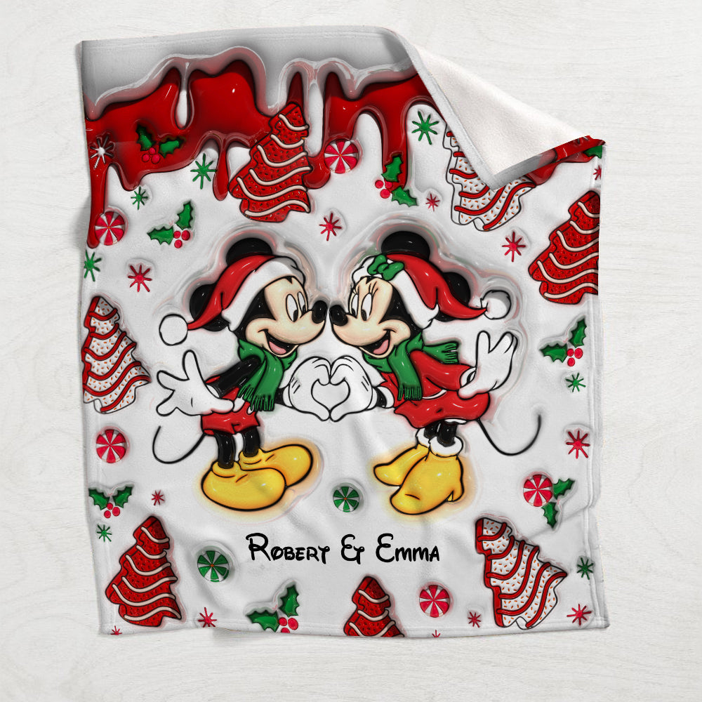 Personalized Christmas Mouse Blanket Gift for Family Blanket GradoCreations