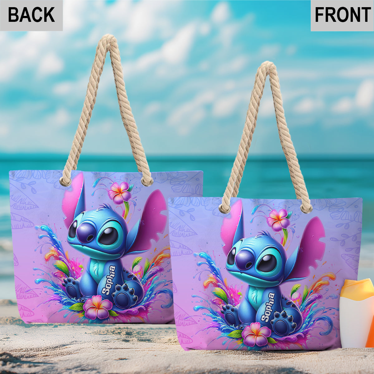 Personalized Beach Bag with Custom Design for Summer Fun Beach Bag GradoCreations