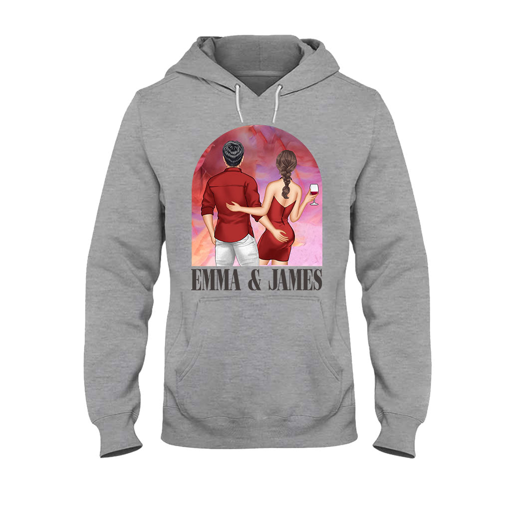 Personalized Couple T-Shirt & Hoodie Unique Gift for Anniversary or Valentine's Day T-shirt & Hoodie GradoCreations