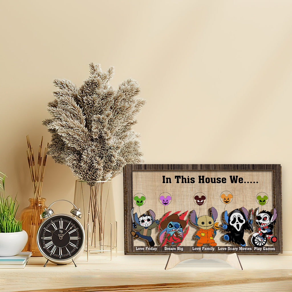 Personalized 2 Layered Wood Sign Custom Ohana Home Decor Gift 2 Layered Wood Sign GradoCreations