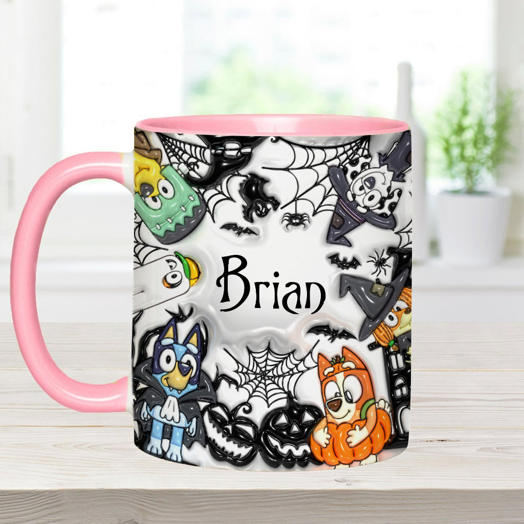 Personalized Halloween Accent Mug with Custom Name Gift Accent Mug GradoCreations