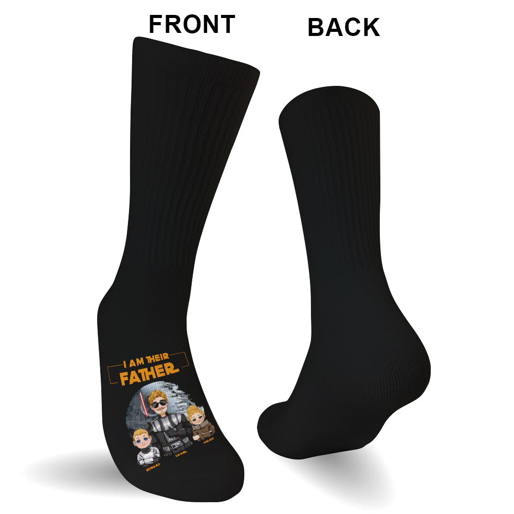Personalized I Am Their Father Socks Custom Family Gift for Dad Socks GradoCreations
